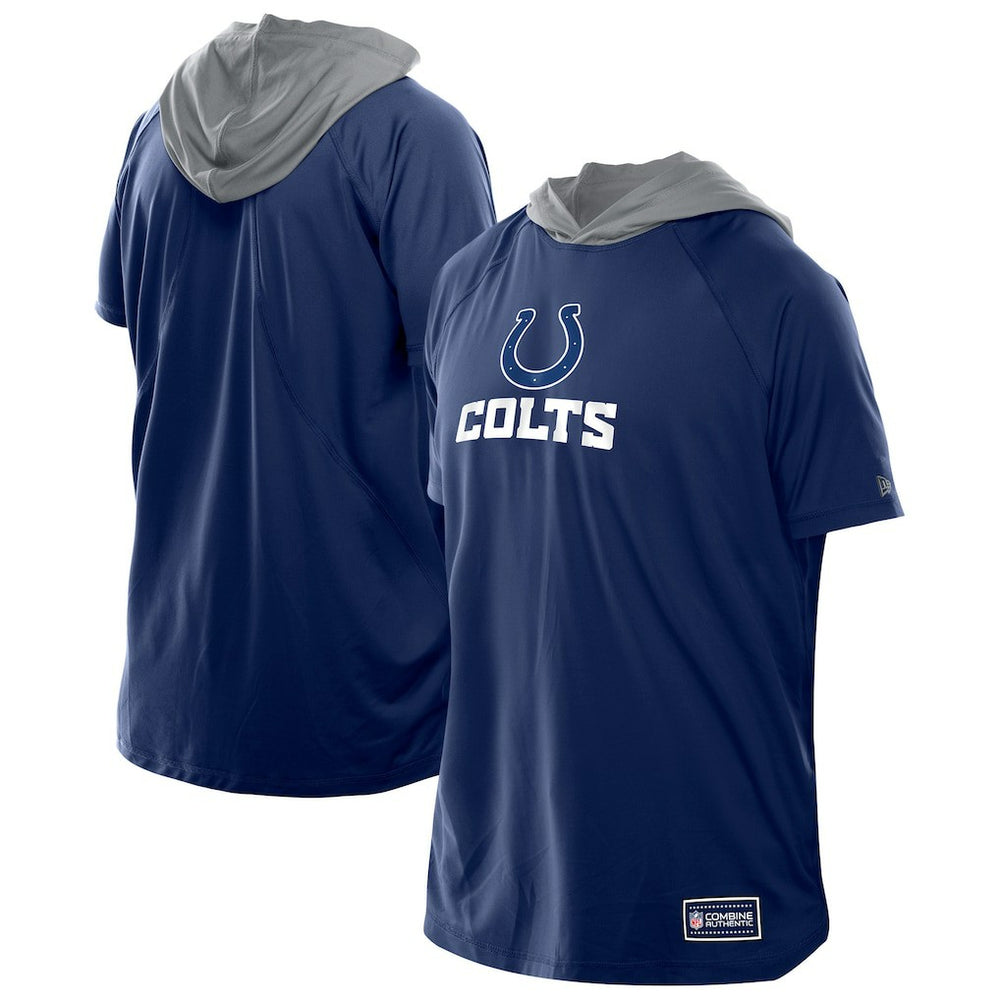 Indianapolis Colts New Era Combine Authentic Hooded Raglan Short-Sleeve T-Shirt