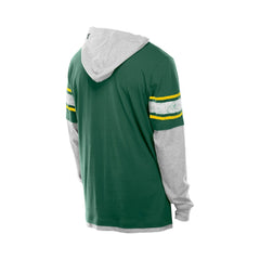 Green Bay Packers New Era Twofer Layered Long Sleeve Hoodie T-Shirt