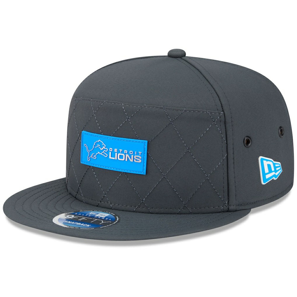 Detroit Lions New Era 2025 Sideline Cold Weather Split Panel 9FIFTY Snapback Hat