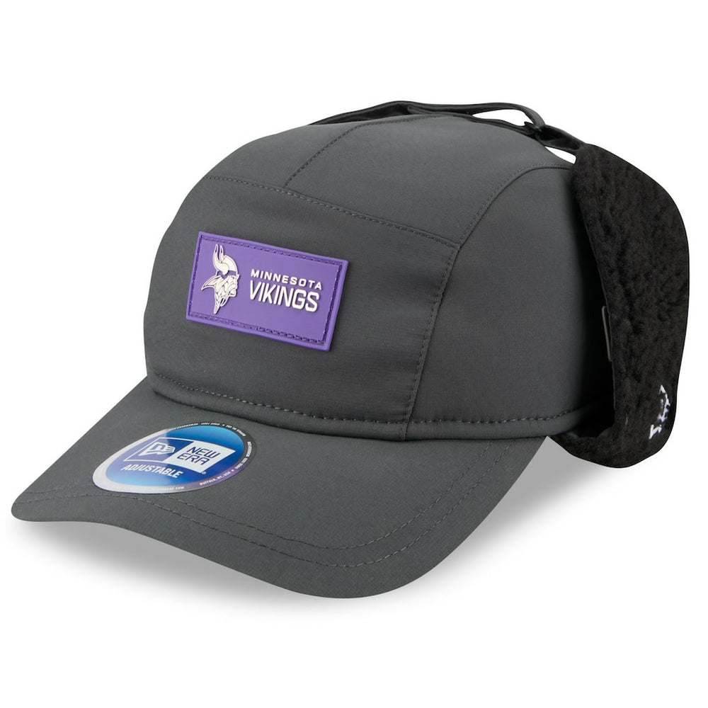 Minnesota Vikings New Era 2025 Sideline Cold Weather Runner Dog Ear Adjustable Hat