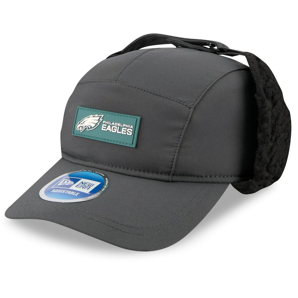 Philadelphia Eagles New Era 2025 Sideline Cold Weather Runner Dog Ear Adjustable Hat