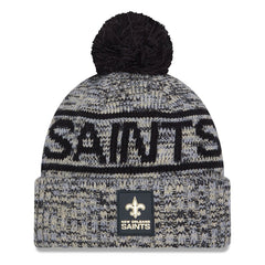 New Orleans Saints New Era 2025 Sideline Cold Weather Cuffed Knit Hat with Pom