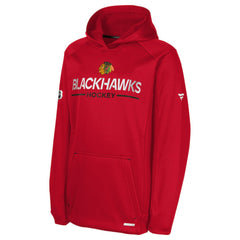 Chicago Blackhawks Fanatics Youth Authentic Pro Rink Raglan Hoodie For Sale