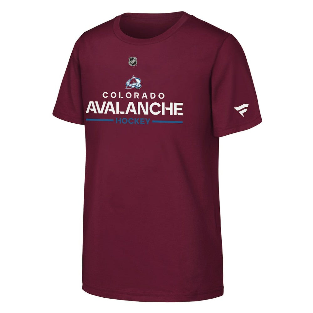 Colorado Avalanche Fanatics Youth Authentic Pro Wordmark T-Shirt On Sale