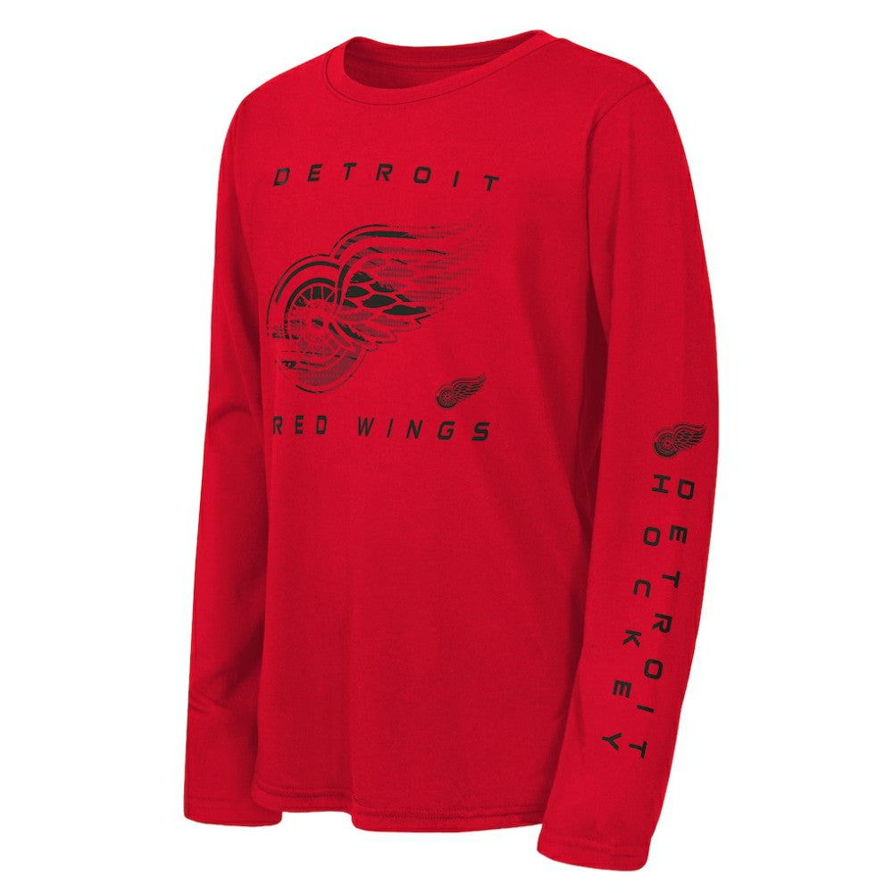 Detroit Red Wings Outerstuff Youth Seize the Win Long Sleeve T-Shirt Outlet