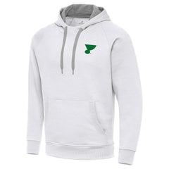 St. Louis Blues Antigua St. Patrick's Day Victory Pullover Hoodie On Sale