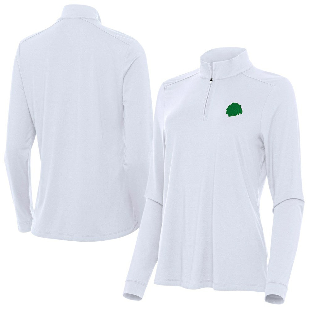 Chicago Blackhawks Antigua Women's St. Patrick's Day Intent Quarter-Zip Performance Pullover Outlet