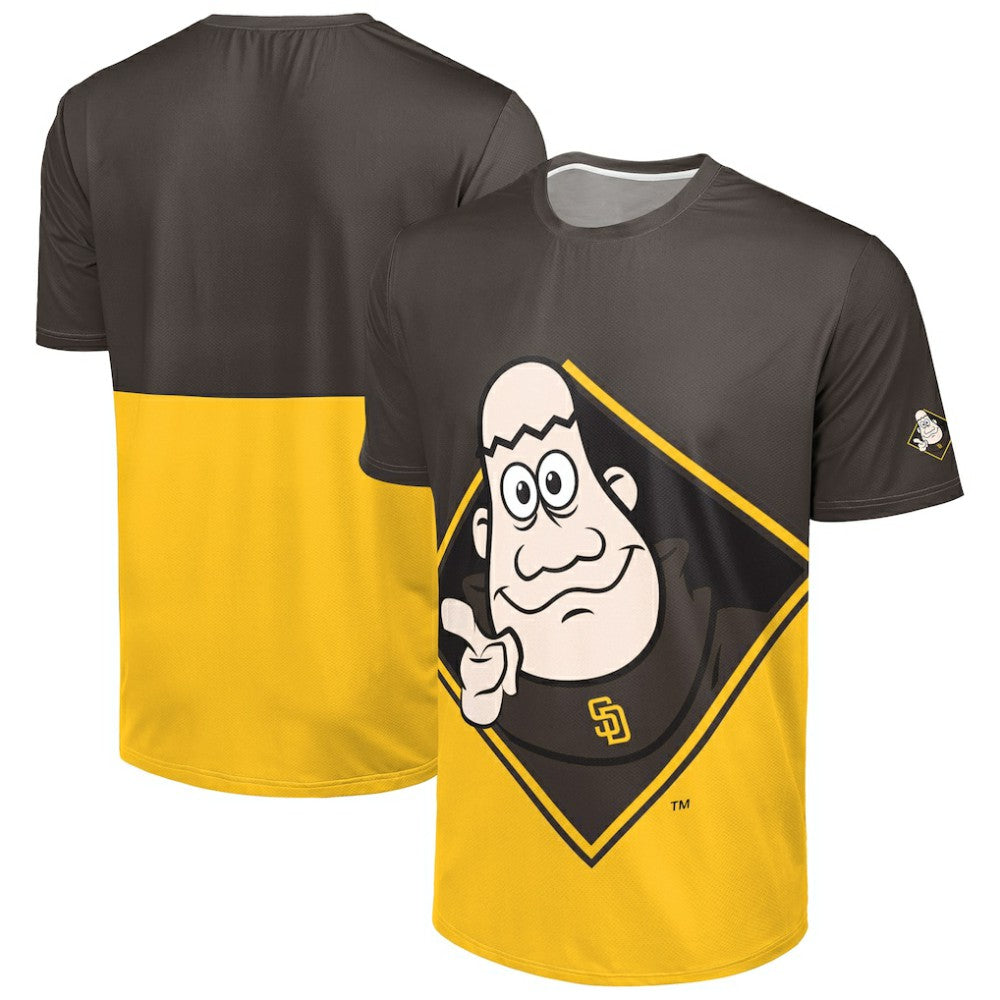 San Diego Padres FOCO Big Logo Mascot T-Shirt | MLB New