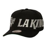 Los Angeles Kings Mitchell & Ness Busted Logo Wordmark Wrap-Around Pro Pinch Adjustable Hat Discount