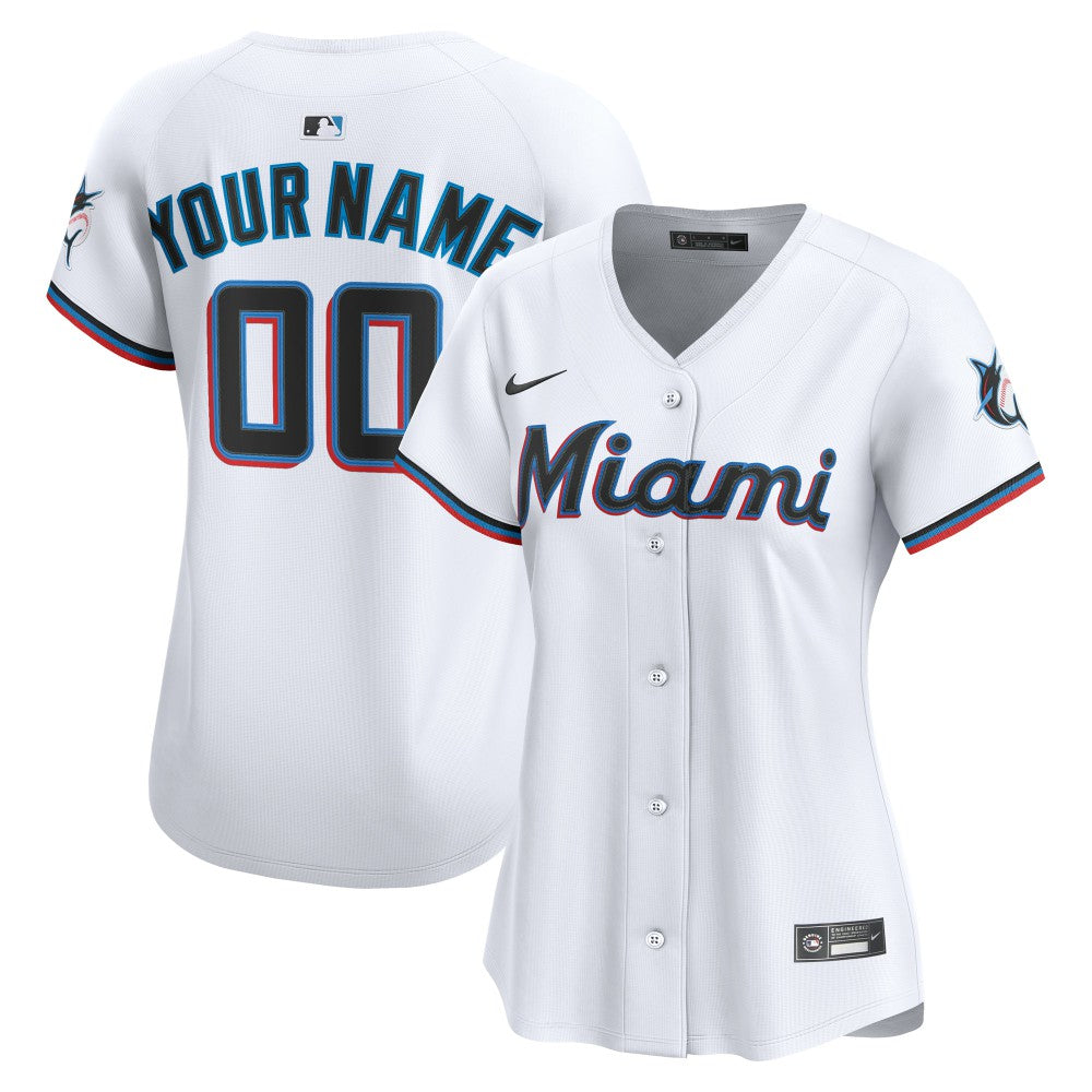 Miami Marlins Nike Women's Home Limited Custom Jersey | MLB Online