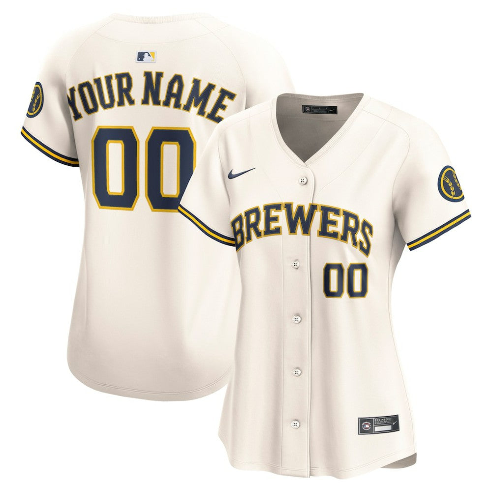 Milwaukee Brewers Nike Women's Home Limited Custom Jersey | MLB Online