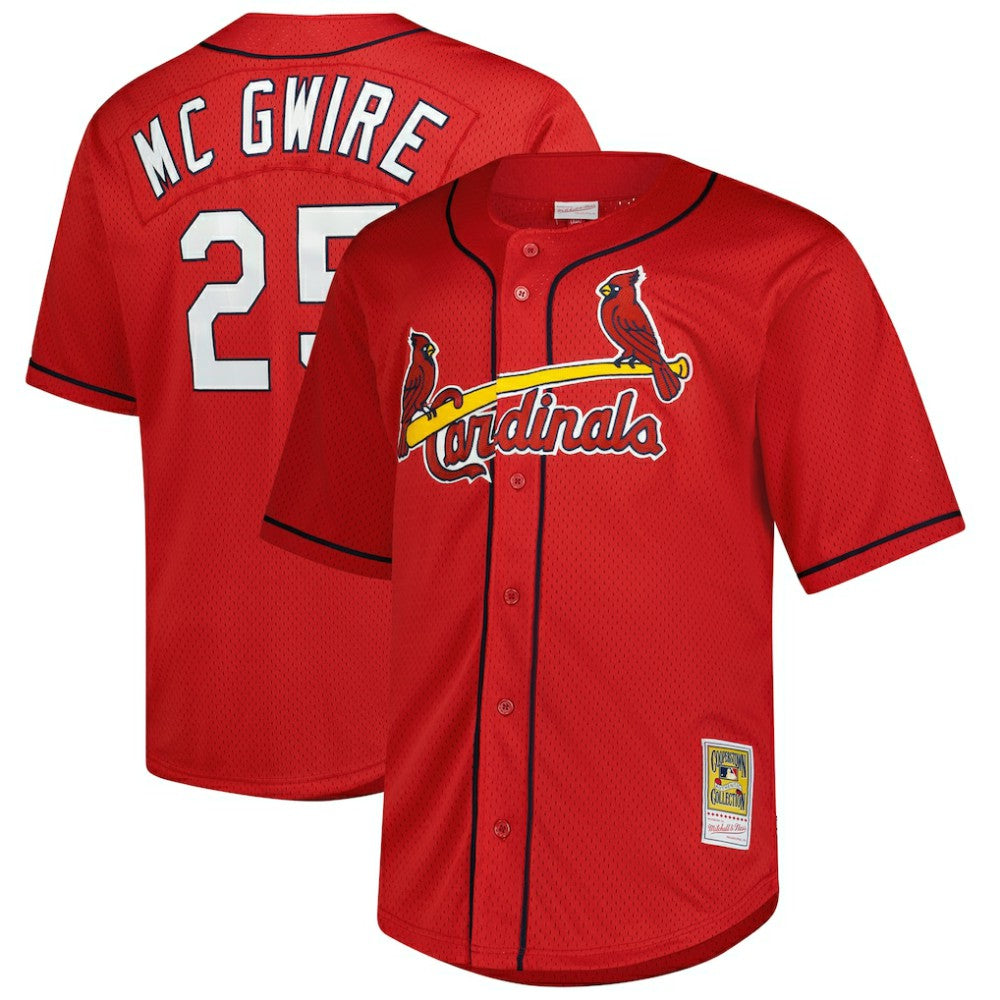 Mark McGwire St. Louis Cardinals Mitchell & Ness Big & Tall Cooperstown Mesh Batting Practice Jersey | MLB Discount