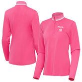 New York Yankees Antigua Women's Spring Training Palmetto Quarter-Zip Top | MLB Outlet