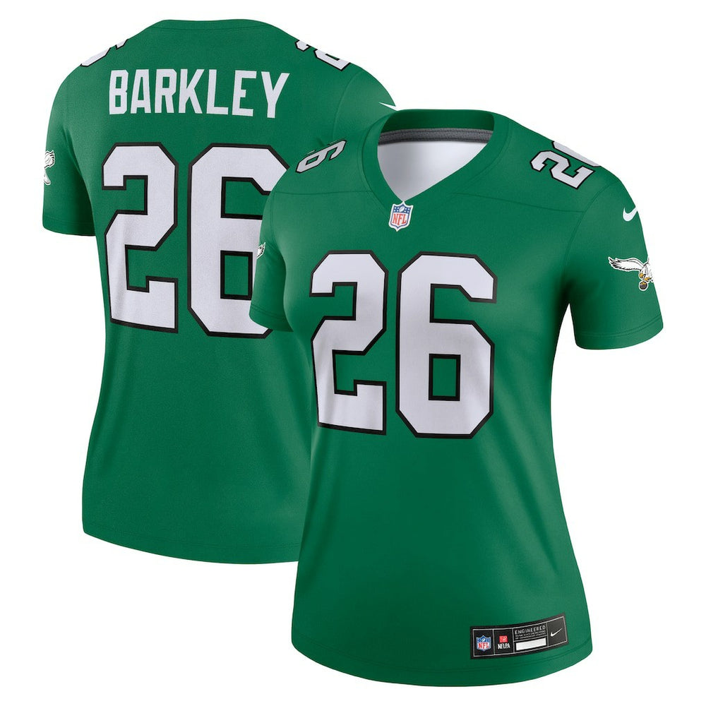 Philadelphia Eagles Nike Saquon Barkley Women's Legend Player Performance Top