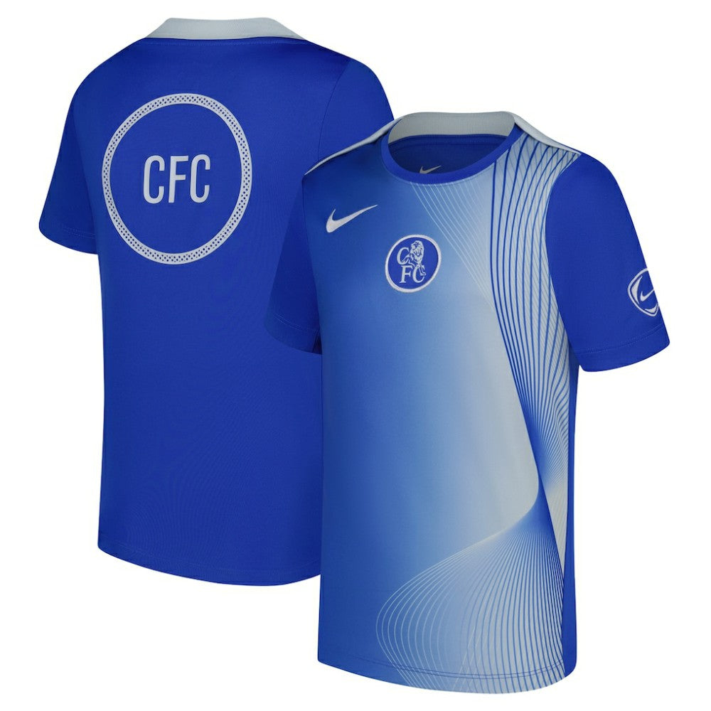 Chelsea Youth 2025/26 Third Academy Pro Pre-Match Dri-Fit Top Blue - Nike