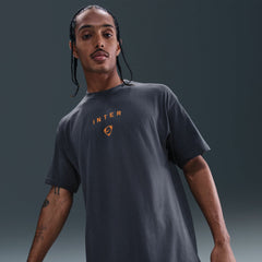 Inter Milan T90 Wordmark T-Shirt Gray - Nike