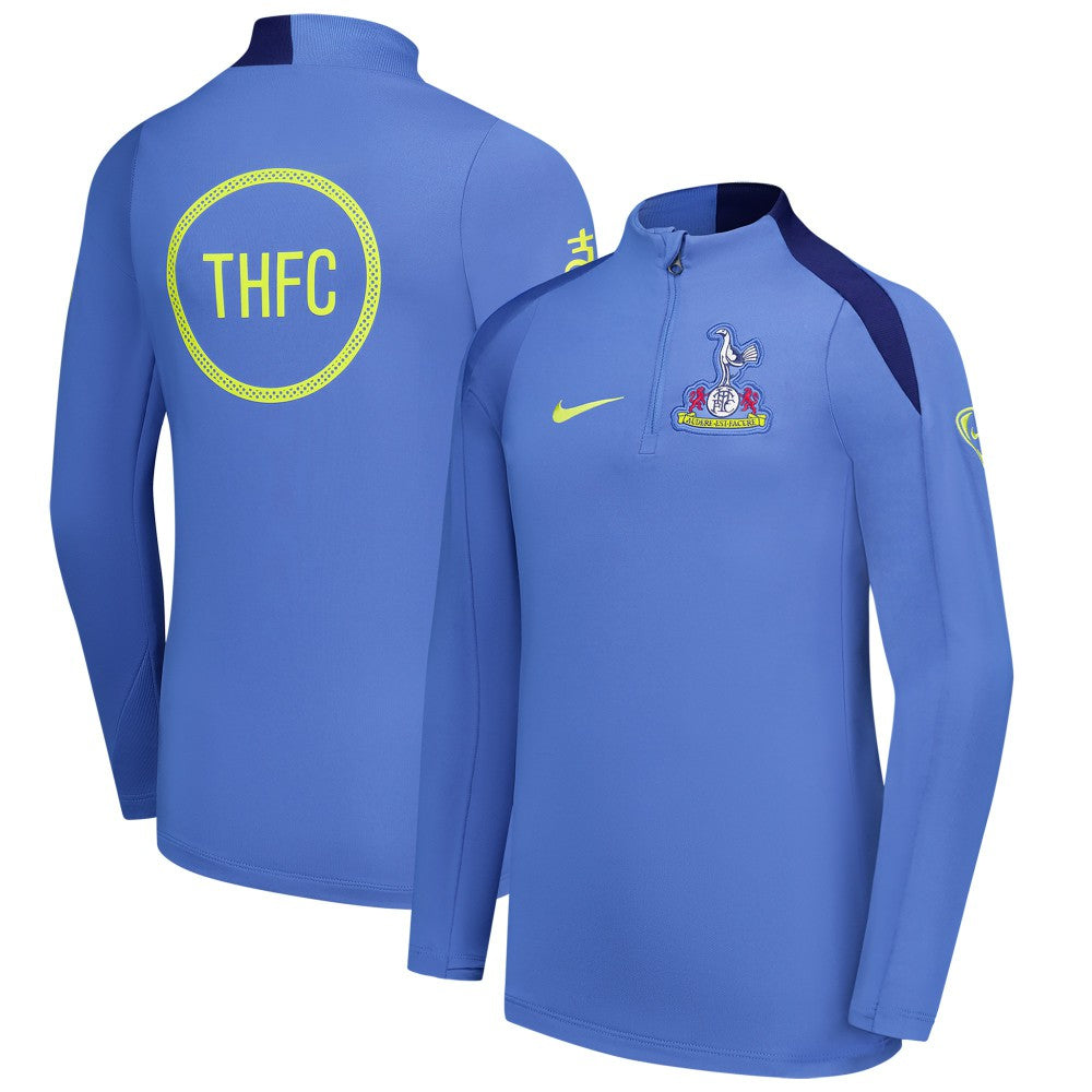 Tottenham Hotspur Youth 2025/26 Strike Drill Quarter-Zip Dri-FIT Long Sleeve Top Blue - Nike