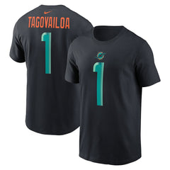 Miami Dolphins Nike Tua Tagovailoa 2025 Rivalries Collection Player Name & Number T-Shirt