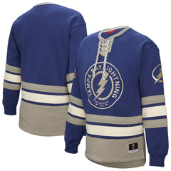 Tampa Bay Lightning Mitchell & Ness Women's Heritage Lace-Up Pullover Sweatshirt Sale