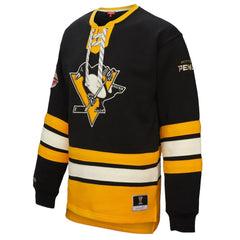 Pittsburgh Penguins Mitchell & Ness Women's Heritage Lace-Up Pullover Sweatshirt Sale