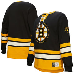Boston Bruins Heritage Lace-Up Pullover Sweatshirt On Sale