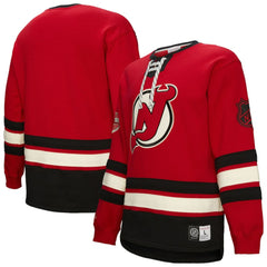 New Jersey Devils Heritage Lace-Up Pullover Sweatshirt Outlet