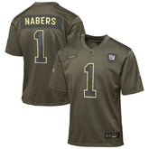 New York Giants Nike Malik Nabers Youth 2025 Salute to Service Game Jersey