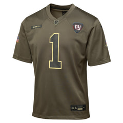 New York Giants Nike Malik Nabers Youth 2025 Salute to Service Game Jersey