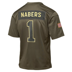 New York Giants Nike Malik Nabers Youth 2025 Salute to Service Game Jersey