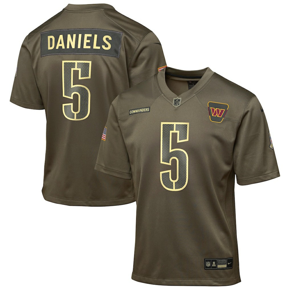 Washington Commanders Nike Jayden Daniels Youth 2025 Salute to Service Game Jersey