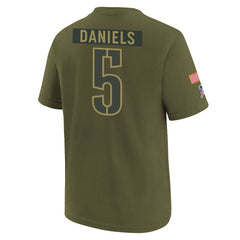 Washington Commanders Nike Jayden Daniels Youth 2025 Salute to Service Name & Number T-Shirt