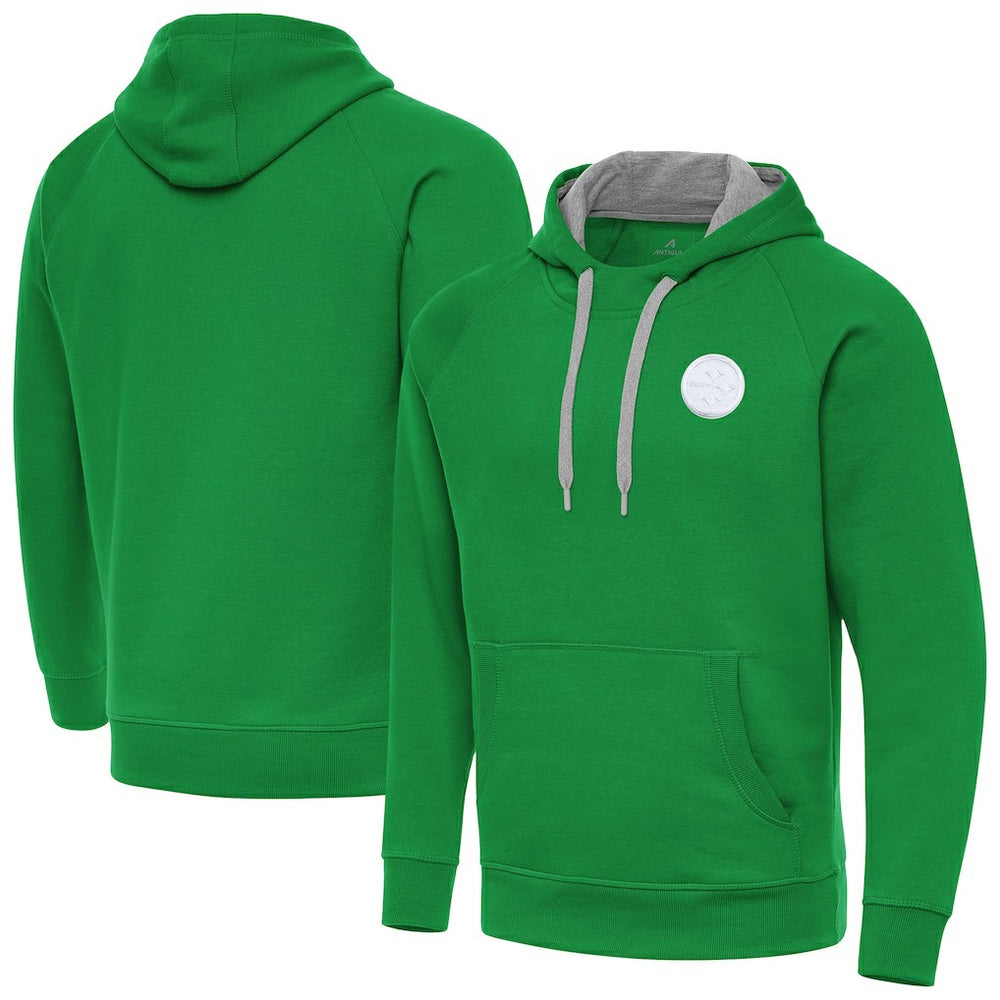Pittsburgh Steelers Antigua St. Patrick's Day Victory Pullover Hoodie
