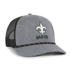 New Orleans Saints 47 brand '47 Carbon Rope Trucker Adjustable Hat