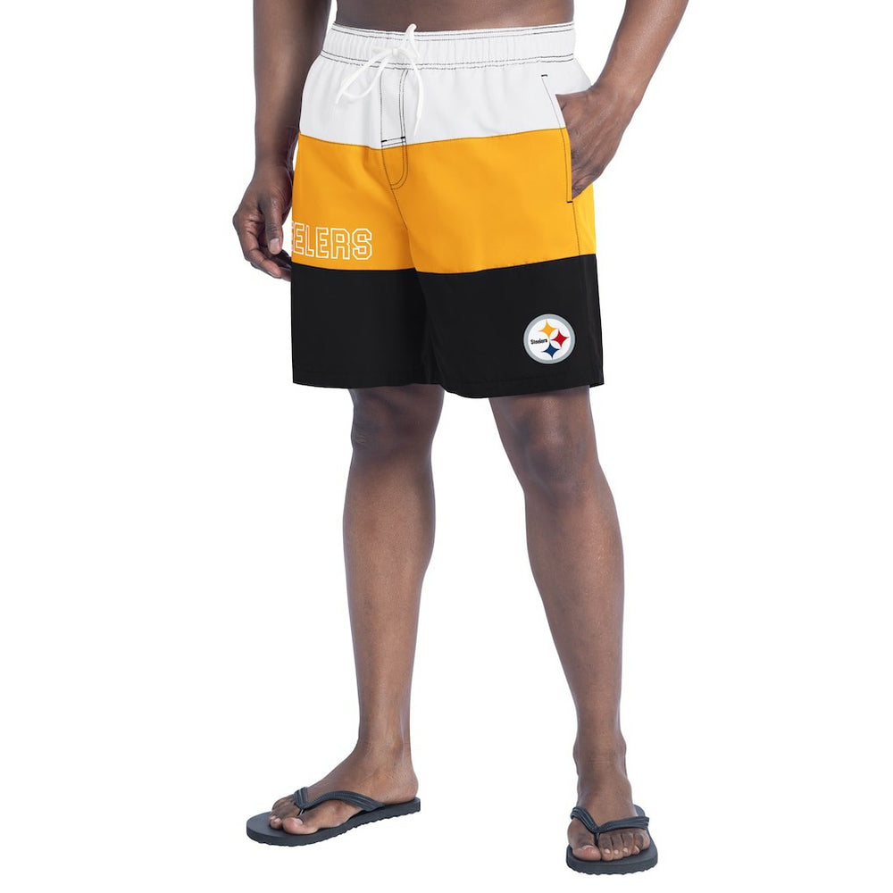 Pittsburgh Steelers G-III Sports by Carl Banks Sunrise Volley Swim Shorts