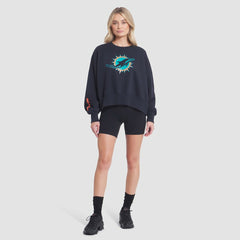 Miami Dolphins Nike Women's 2025 Rivalries Collection Oversized Phoenix Fleece Sweatshirt