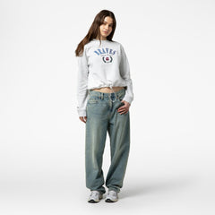 Atlanta Braves Mitchell & Ness Women's Cropped Toggle Pullover Sweatshirt | MLB Outlet