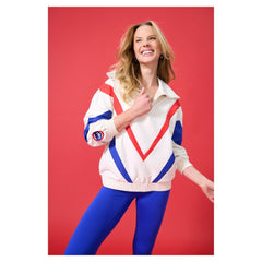 Chicago Cubs Terez Women's Ripstop Chevron Quarter-Zip Pullover | MLB Near me