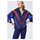 New York Yankees Terez Women's Ripstop Chevron Quarter-Zip Pullover | MLB Discount