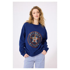 Houston Astros Terez Women's Oversized Gemstone Logo Sweatshirt | MLB US