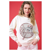New York Yankees Terez Women's Oversized Gemstone Logo Sweatshirt | MLB Sale