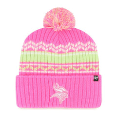 Minnesota Vikings 47 brand '47 Girls Youth Polar Vortex Cuffed Knit Hat with Pom