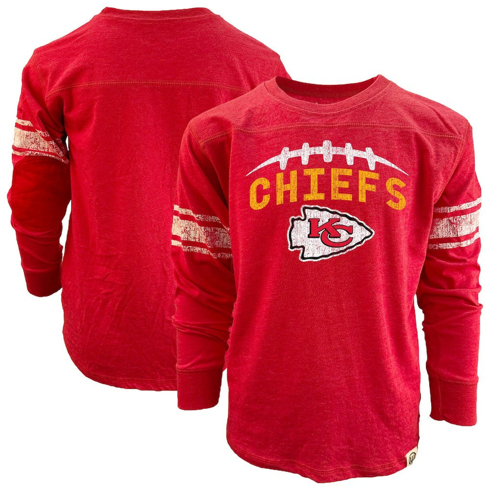 Kansas City Chiefs Wes & Willy Youth Football Long Sleeve T-Shirt