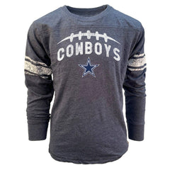 Dallas Cowboys Wes & Willy Youth Football Long Sleeve T-Shirt
