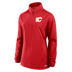 Calgary Flames Fanatics Women's Authentic Pro Rink Quarter-Zip Pullover On Sale