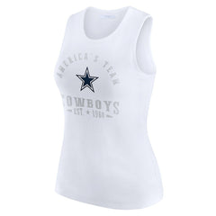 Dallas Cowboys WEAR by Erin Andrews Women's Ribbed Graphic Tank Top