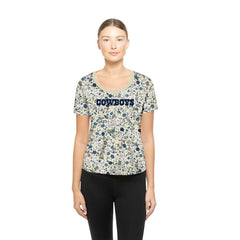Dallas Cowboys New Era Women's Glam Game Floral Scoop Neck T-Shirt
