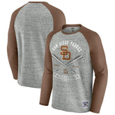 San Diego Padres Darius Rucker Collection by Fanatics Raw Edge Raglan Long Sleeve Baseball T-Shirt | MLB Shop