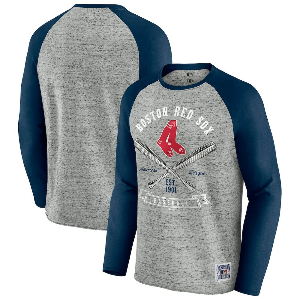 Boston Red Sox Darius Rucker Collection by Fanatics Raw Edge Raglan Long Sleeve Baseball T-Shirt | MLB US