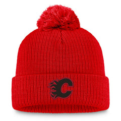 Calgary Flames Fanatics Women's Cuffed Knit Hat with Pom Online