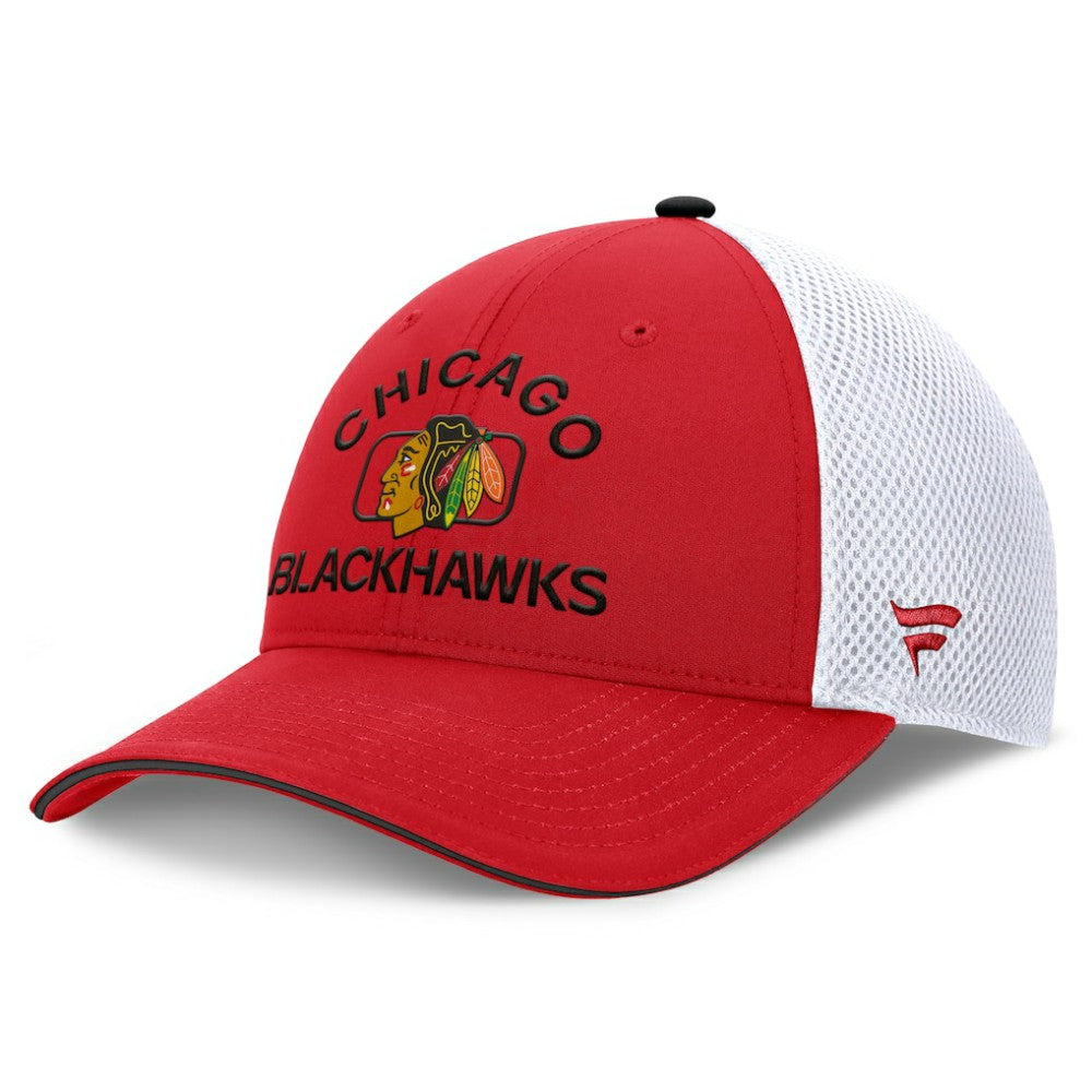 Chicago Blackhawks Fanatics Authentic Pro Rink Adjustable Trucker Hat On Sale
